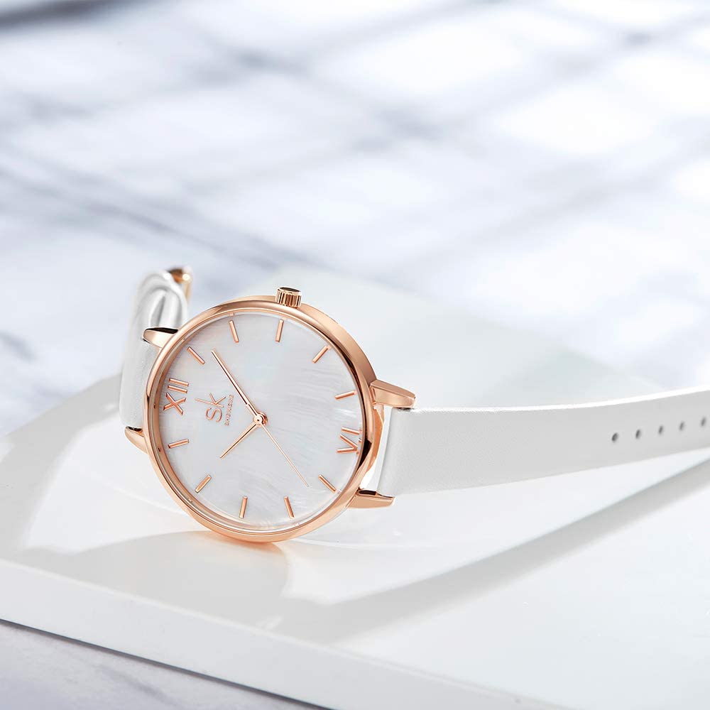 SHENGKE Simplicity Creative Women Watch Genuine Leather Elegant Women Watches Ladies Business Wristwatch - Image 3